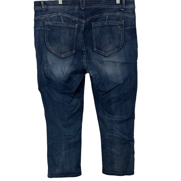 Democracy Ab Technology "Ab"solution Distressed Crop Straight Jeans Womens 20W - Picture 2 of 4